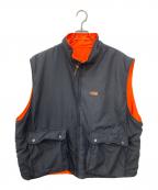 WOOLRICHウールリッチ）の古着「リバーシブルベスト」｜ブラック×オレンジ
