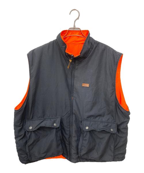 WOOLRICH（ウールリッチ）WOOLRICH (ウールリッチ) リバーシブルベスト ブラック×オレンジ サイズ:2XLの古着・服飾アイテム