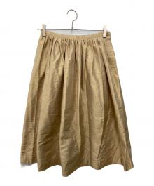 45R（フォーティファイブ・アール）の古着「ギャザーシルクスカート」｜ベージュ