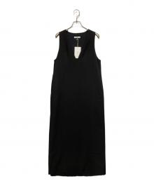 anuke（アンヌーク）の古着「Cutoff Vneck Onepiece」｜ブラック