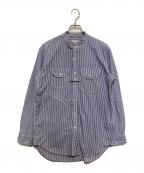 Engineered Garmentsエンジニアド ガーメンツ）の古着「Banded Collar Shirt」｜ブルー