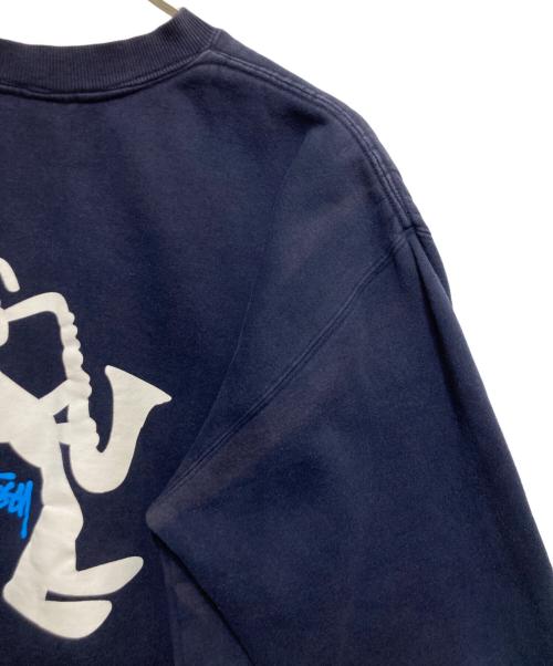 stussy（ステューシー）stussy (ステューシー) 90sシャドーマンワンポイントロゴスウェット ネイビー サイズ:ｌの古着・服飾アイテム