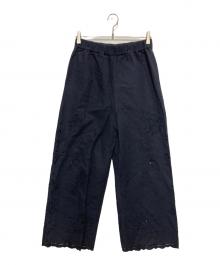 IENA（イエナ）の古着「コットンリネンカットワークレース イージーパンツ」｜ネイビー