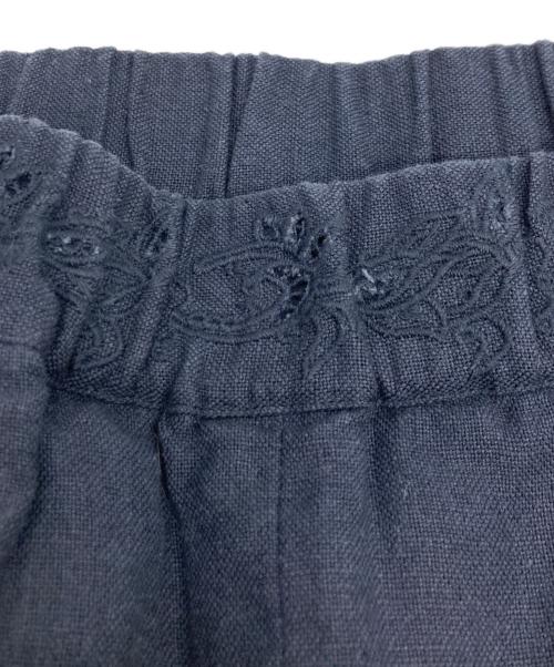 IENA（イエナ）IENA (イエナ) コットンリネンカットワークレース イージーパンツ ネイビー サイズ:38の古着・服飾アイテム