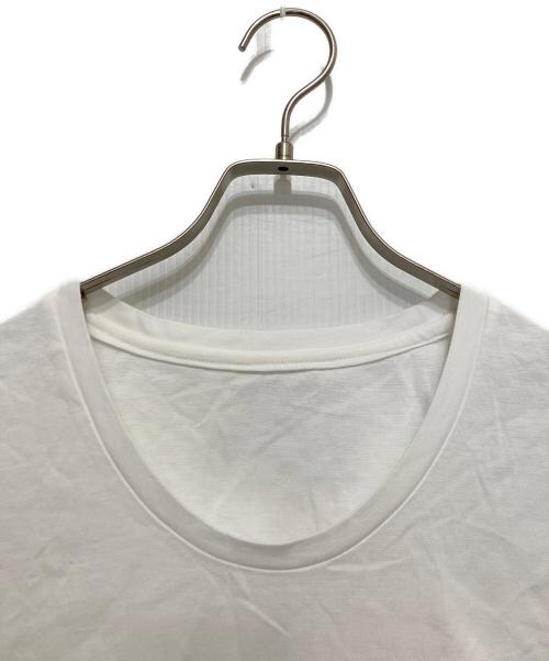 BORDERS at BALCONY（ボーダーズアットバルコニー）BORDERS AT BALCONY (ボーダーズアットバルコニー) RUFFLED TEE フリル袖 Tシャツ ホワイト×ブラック サイズ:38の古着・服飾アイテム