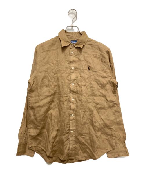 POLO RALPH LAUREN（ポロ・ラルフローレン）POLO RALPH LAUREN (ポロ・ラルフローレン) リネンシャツ ブラウン サイズ:Ⅿの古着・服飾アイテム