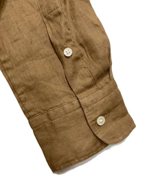 POLO RALPH LAUREN（ポロ・ラルフローレン）POLO RALPH LAUREN (ポロ・ラルフローレン) リネンシャツ ブラウン サイズ:Ⅿの古着・服飾アイテム