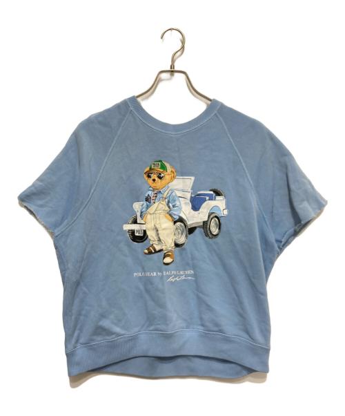 POLO RALPH LAUREN（ポロ・ラルフローレン）POLO RALPH LAUREN (ポロ・ラルフローレン) ポロベアプリントカットオフスウェット ネイビー サイズ:Ⅿの古着・服飾アイテム