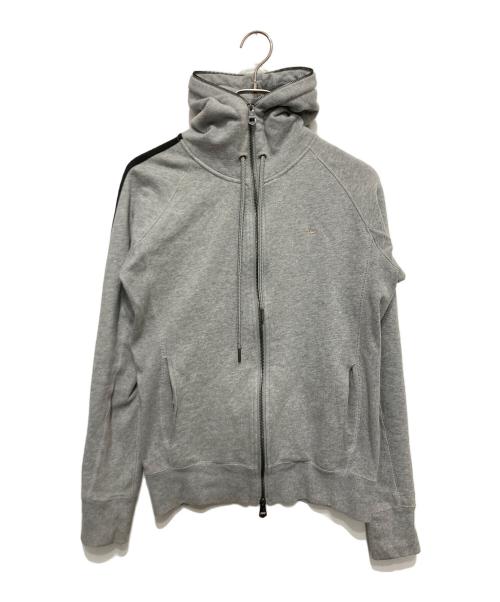 1PIU1UGUALE3 RELAX（ウノピゥウノウグァーレトレ リラックス）1PIU1UGUALE3 RELAX (ウノピゥウノウグァーレトレ リラックス) ヘビー裏毛ラインストーンロゴパーカー グレー サイズ:Ⅿの古着・服飾アイテム
