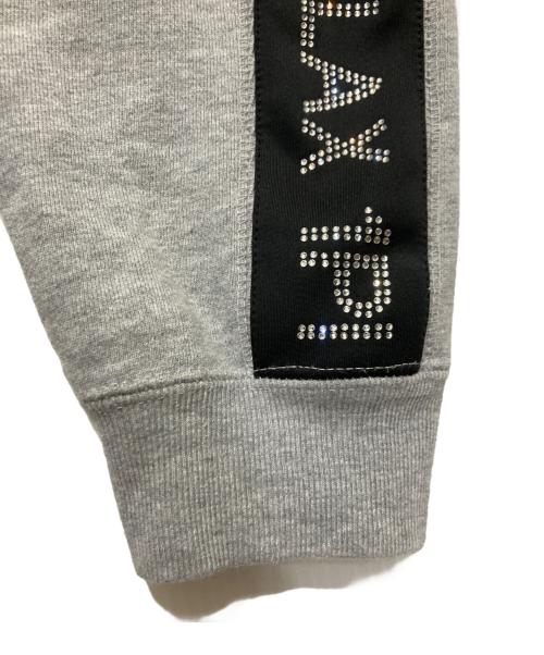 1PIU1UGUALE3 RELAX（ウノピゥウノウグァーレトレ リラックス）1PIU1UGUALE3 RELAX (ウノピゥウノウグァーレトレ リラックス) ヘビー裏毛ラインストーンロゴスウェットパンツ グレー サイズ:Ⅿの古着・服飾アイテム