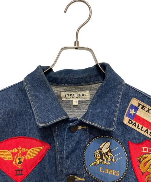 AVIREX（アヴィレックス）AVIREX (アヴィレックス) TOP GUN DENIM JACKET インディゴ サイズ:Ⅿの古着・服飾アイテム