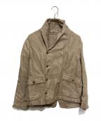 Vlas Blommeヴラスブラム）の古着「ショールカラーリネンジャケット」｜ベージュ