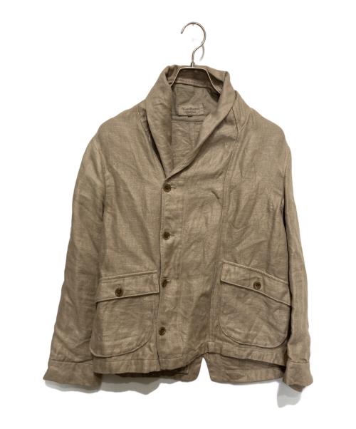 Vlas Blomme（ヴラスブラム）Vlas Blomme (ヴラスブラム) ショールカラーリネンジャケット ベージュ サイズ:FREEの古着・服飾アイテム