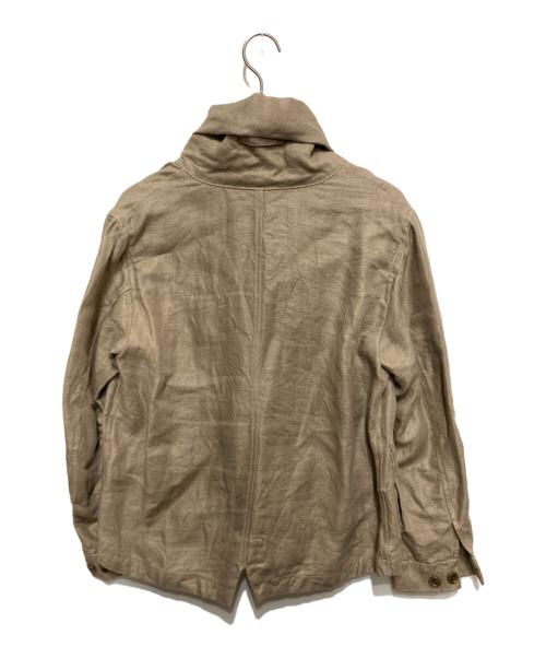 Vlas Blomme（ヴラスブラム）Vlas Blomme (ヴラスブラム) ショールカラーリネンジャケット ベージュ サイズ:FREEの古着・服飾アイテム