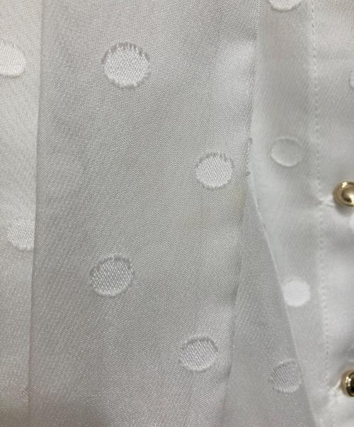 JUSGLITTY（ジャスグリッティー）JUSGLITTY (ジャスグリッティー) シアードットボウタイブラウス ホワイト サイズ:2の古着・服飾アイテム
