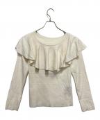 Loulou Willoughbyルルウィルビー）の古着「ラッフルオフショルプルオーバー」｜ホワイト