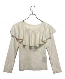 Loulou Willoughby（ルルウィルビー）の古着「ラッフルオフショルプルオーバー」｜ホワイト