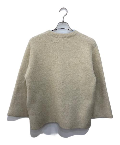 natural couture（ナチュラルクール）natural couture (ナチュラルクール) Wフェイス配色ニットジャケット ベージュ サイズ:FREE 未使用品の古着・服飾アイテム