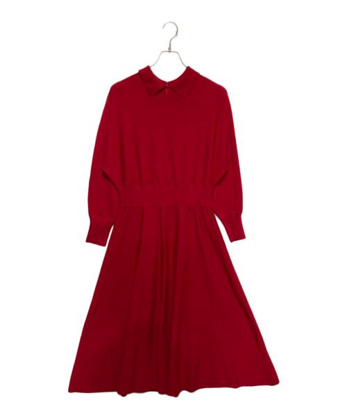 ANAYI（アナイ）ANAYI (アナイ) ドルマントップフレア ワンピース レッド サイズ:M 未使用品の古着・服飾アイテム