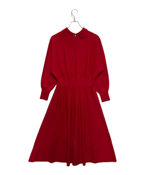 ANAYI（アナイ）ANAYI (アナイ) ドルマントップフレア ワンピース レッド サイズ:M 未使用品の古着・服飾アイテム