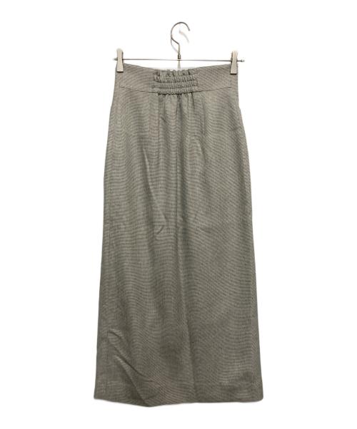 allureville（アルアバイル）allureville (アルアバイル) メランジピンヘッドサススカート グレー サイズ:2の古着・服飾アイテム