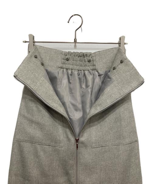 allureville（アルアバイル）allureville (アルアバイル) メランジピンヘッドサススカート グレー サイズ:2の古着・服飾アイテム