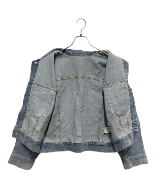 La boutique BonBon（ラブティックボンボン）La boutique BonBon (ラブティックボンボン) パール付デニムジャケット ブルー サイズ:FREE 未使用品の古着・服飾アイテム