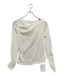 La boutique BonBon（ラブティックボンボン）の古着「ドレープネックプルオーバー」｜ホワイト