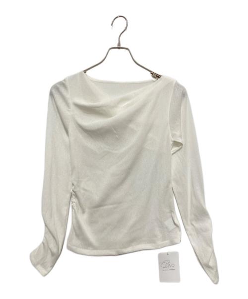 La boutique BonBon（ラブティックボンボン）La boutique BonBon (ラブティックボンボン) ドレープネックプルオーバー ホワイト サイズ:F 未使用品の古着・服飾アイテム