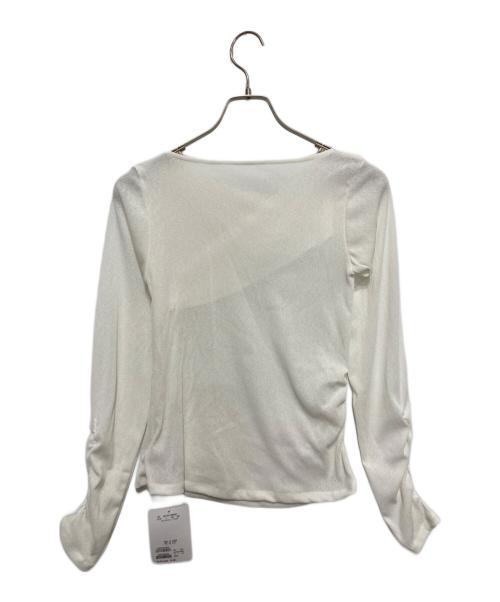 La boutique BonBon（ラブティックボンボン）La boutique BonBon (ラブティックボンボン) ドレープネックプルオーバー ホワイト サイズ:F 未使用品の古着・服飾アイテム