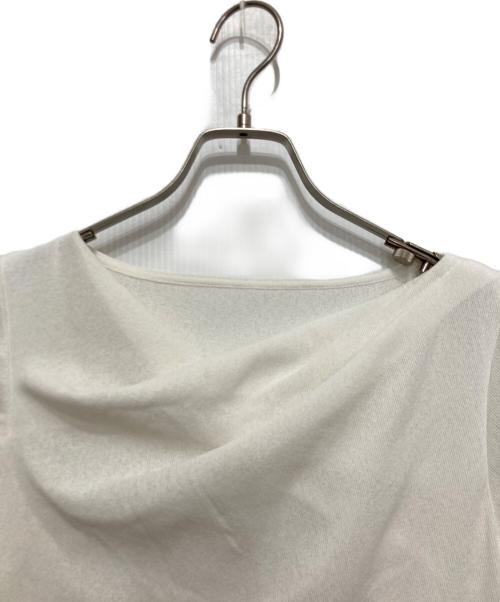 La boutique BonBon（ラブティックボンボン）La boutique BonBon (ラブティックボンボン) ドレープネックプルオーバー ホワイト サイズ:F 未使用品の古着・服飾アイテム