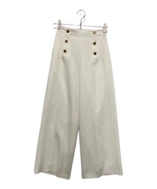 La boutique BonBon（ラブティックボンボン）La boutique BonBon (ラブティックボンボン) ダブルクロスマリンパンツ ホワイト サイズ:36の古着・服飾アイテム