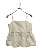 La boutique BonBonラブティックボンボン）の古着「ダブルクロスバルーンキャミソール」｜アイボリー