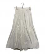 allurevilleアルアバイル）の古着「バイヤス切替ギャザースカート」｜ホワイト