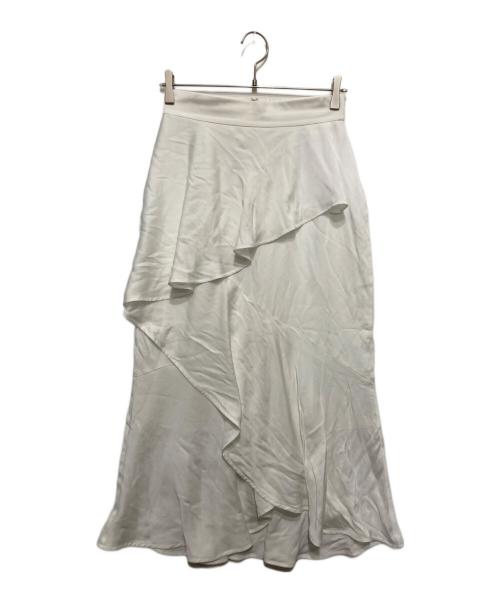 La boutique BonBon（ラブティックボンボン）La boutique BonBon (ラブティックボンボン) アシメラッフルスカート ホワイト サイズ:Mの古着・服飾アイテム