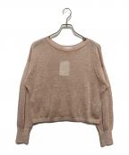 La boutique BonBonラブティックボンボン）の古着「ラメ天竺シアーニット」｜ピンク