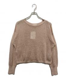 La boutique BonBon（ラブティックボンボン）の古着「ラメ天竺シアーニット」｜ピンク