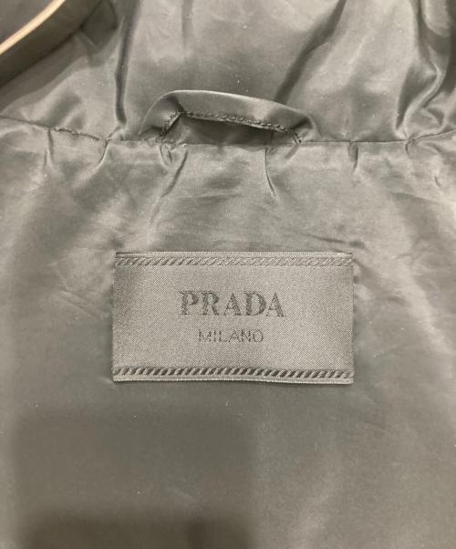 PRADA（プラダ）PRADA (プラダ) ロゴプレートダウンジャケット ブラック サイズ:54の古着・服飾アイテム