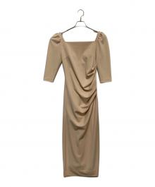 ERADIE（エラディエ）の古着「Drape midi dress」｜ベージュ