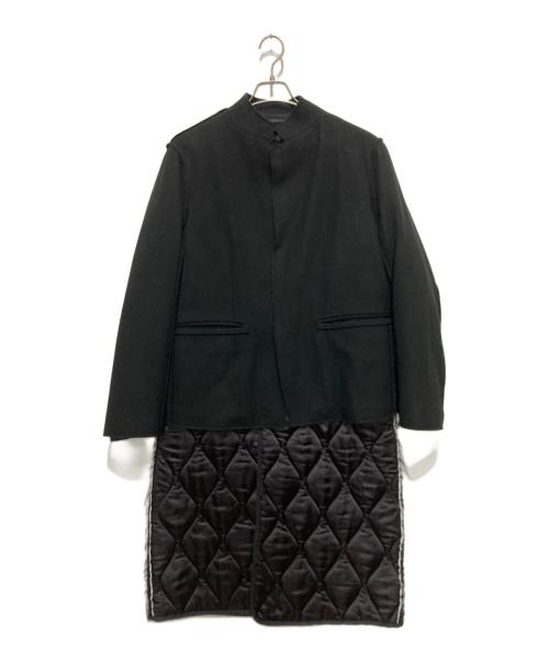 ALMOSTBLACK（オールモストブラック）ALMOSTBLACK (オールモストブラック) STUDIOUS (ステュディオス) 15TH NO COLLAR LAYERED LONG COAT ブラック サイズ:2の古着・服飾アイテム