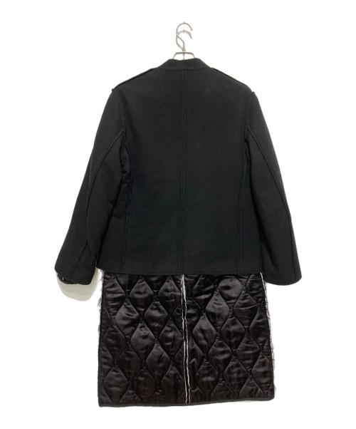 ALMOSTBLACK（オールモストブラック）ALMOSTBLACK (オールモストブラック) STUDIOUS (ステュディオス) 15TH NO COLLAR LAYERED LONG COAT ブラック サイズ:2の古着・服飾アイテム