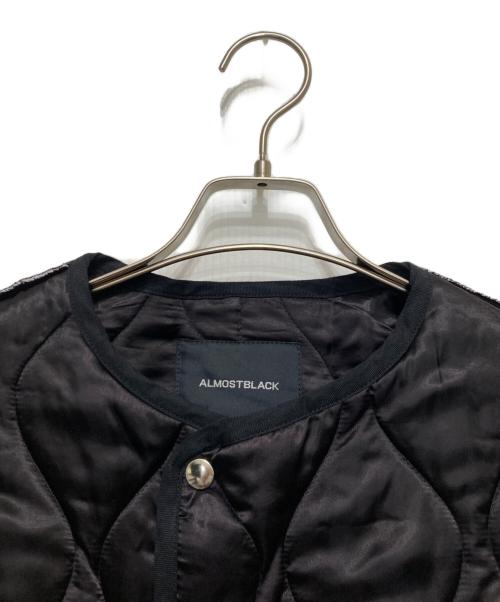 ALMOSTBLACK（オールモストブラック）ALMOSTBLACK (オールモストブラック) STUDIOUS (ステュディオス) 15TH NO COLLAR LAYERED LONG COAT ブラック サイズ:2の古着・服飾アイテム