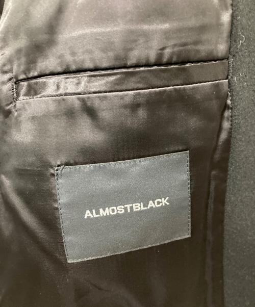 ALMOSTBLACK（オールモストブラック）ALMOSTBLACK (オールモストブラック) STUDIOUS (ステュディオス) 15TH NO COLLAR LAYERED LONG COAT ブラック サイズ:2の古着・服飾アイテム