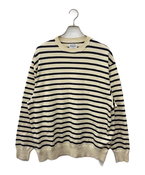 Yonetomi（ヨネトミ）yonetomi (ヨネトミ) ボーダープルオーバーニット アイボリー サイズ:SIZE 3の古着・服飾アイテム
