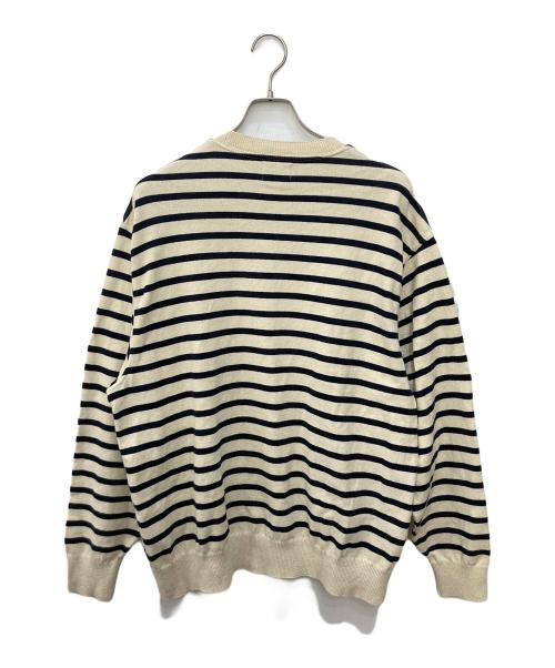 Yonetomi（ヨネトミ）yonetomi (ヨネトミ) ボーダープルオーバーニット アイボリー サイズ:SIZE 3の古着・服飾アイテム