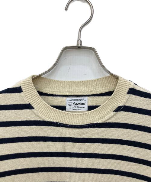 Yonetomi（ヨネトミ）yonetomi (ヨネトミ) ボーダープルオーバーニット アイボリー サイズ:SIZE 3の古着・服飾アイテム