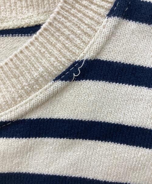 Yonetomi（ヨネトミ）yonetomi (ヨネトミ) ボーダープルオーバーニット アイボリー サイズ:SIZE 3の古着・服飾アイテム