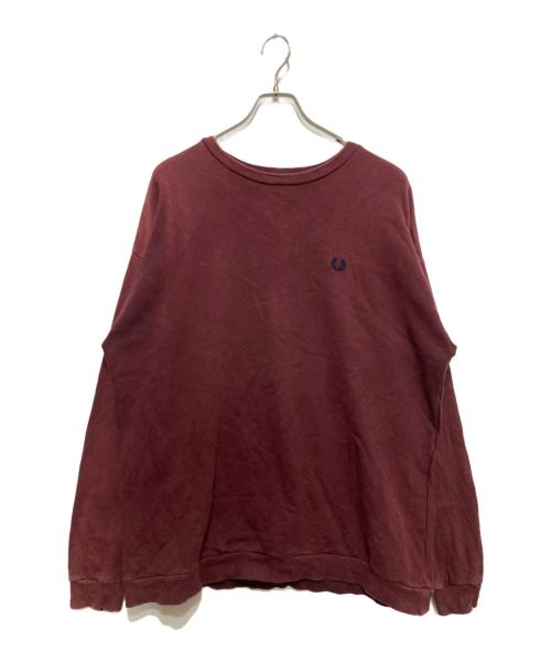 FRED PERRY（フレッドペリー）FRED PERRY (フレッドペリー) ロゴ刺繍スウェット ボルドー サイズ:XLの古着・服飾アイテム
