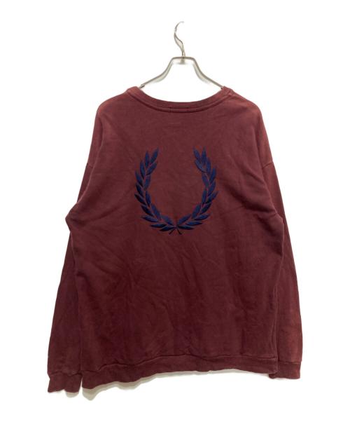 FRED PERRY（フレッドペリー）FRED PERRY (フレッドペリー) ロゴ刺繍スウェット ボルドー サイズ:XLの古着・服飾アイテム