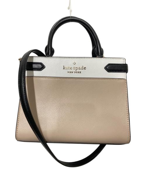 Kate Spade（ケイトスペード）Kate Spade (ケイトスペード) Stacy Colorblock Small Satchel ベージュの古着・服飾アイテム